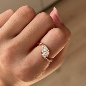 Exclusive 1.65 Carat Round Brilliant Cut <b>Moissanite</b> <b>Ring</b> in 10k White/Yellow/Rose Gold Luxury Style for Wholesale - Product Image 5