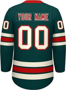 Venta al por mayor precio barato nuevo diseño jersey de hockey impresión por sublimación de secado rápido bordado logotipo personalizado hombres deporte jersey de hockey - Product Image 6