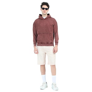 Men Acid Wash <b>Hoodie</b> <b>Lightweight</b> Breathable Custom Made Comfortable Streetwear Durable Fabric Sweatshirt Bulk Wholesale OEM - Product Image 4