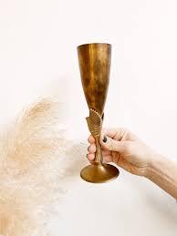 Handcrafted Brass Wine Goblet Engraved Vintage Chalice Metal Drinking Cup Antique Finish Barware Wedding <b>Table</b> Decor Gift Item - Product Image 6