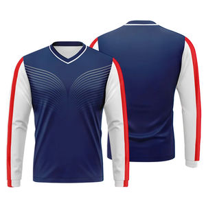 Camiseta de fútbol personalizable al por mayor, camiseta de fútbol de manga larga con impresión por sublimación, diseño uniforme personalizado - Product Image 5