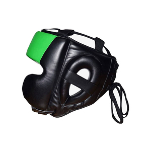 Casque de boxe en cuir PU vert et noir avec protection faciale et fermeture auto-agrippante unisexe pour adulte 2026 - Product Image 6