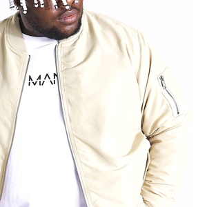 Wholesale Stylish Winter Oversize <b>Men's</b> <b>Jacket</b> Coat Plus Size Bomber Fur Custom Logo Solid Colors Made Polyester <b>Leather</b> - Product Image 5