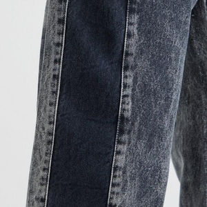 Jeans Cargo de Carpintero Rígidos, Azul Medio, Tallas Grandes, Corte Recto, con Bolsillos y Dobladillo Dividido, Servicio OEM, Venta al Por Mayor - Product Image 5