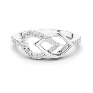 Bague élégante pour femme avec diamant de laboratoire Infinity, 0,251 CT, clarté VVS-VS EF, or 18 carats, 14 carats, 10 carats et argent 925, rose, jaune - Product Image 1