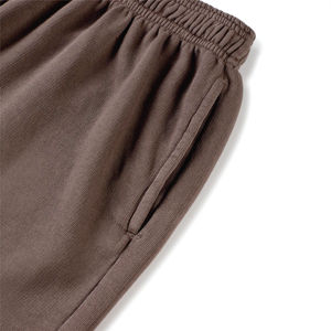 100% doux coton laine français éponge Shorts de haute qualité longues bretelles sueur poids lourd genou longueur garçons Shorts baggy - Product Image 2