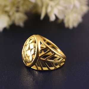 Exclusive Design Boho Cutout Dome <b>Ring</b> Brass <b>Rings</b> For Women 18K Gold Plated Lattice <b>Statement</b> <b>ring</b> for Wholesale/OEM/ODM - Product Image 4