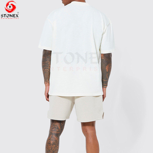 Custom Logo High Quality Cotton Sportswear <b>Track</b> Suit Set Breathable Private Label Men's <b>T</b> Shirt and Shorts - Product Image 3