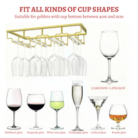 Support à verres à vin professionnel sous armoire, en fer, avec rangement suspendu, idéal pour bar et cuisine – Meilleure vente