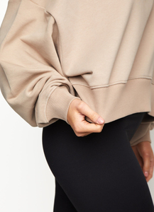 Sudadera extragrande de mujer de alta calidad personalizada 2025 al por mayor sudadera lavada de invierno de lana cálida gruesa con media cremallera y soporte - Product Image 4