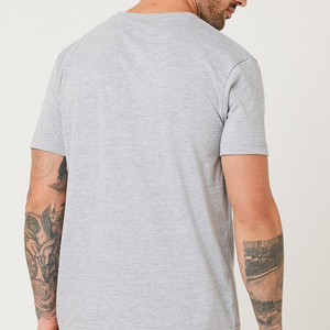Camiseta de algodón al por mayor para hombre, camiseta informal de manga corta de verano, camiseta estampada personalizada para hombre - Product Image 3