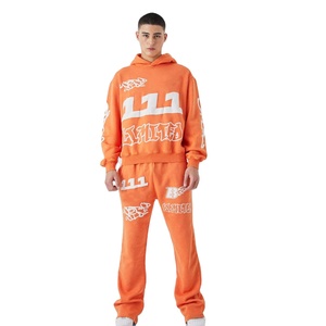 ชุดวอร์มผู้ชายแบบสลิมฟิต พิมพ์ลายพัฟ สไตล์ใหม่ ปี 2026 รับผลิตตามแบบของคุณเอง ขายส่ง - Product Image 1