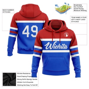 Sudaderas con capucha de béisbol de equipo deportivo de alta calidad de poliéster 100% sudaderas con capucha de sublimación personalizadas transpirables - Product Image 4