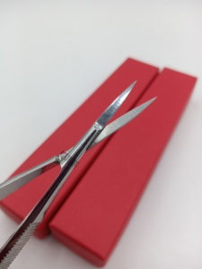 Ciseaux professionnels en acier inoxydable mat argenté pour sourcils, ciseaux de style professionnel pour salon - Product Image 5