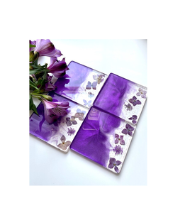 Posavasos de flores de resina de alta calidad, 2 uds., posavasos coloridos para tazas de café, posavasos de vino, juegos de bebidas de té, Hotel para vender - Product Image 4