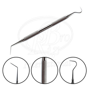 Sonde de mesure double extrémité en acier inoxydable réutilisable pour l'exploration dentaire et les soins dentaires des petits animaux - Product Image 2