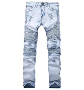 2023 erkek kot serin sıska pantolon streç ince kot pantolon büyük boy Hip Hop siyah mavi rahat koşu kot erkekler için
