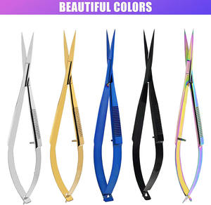 Tijeras con Mango de Resorte Micro, Hojas Curvas de Acero Inoxidable, Instrumentos Quirúrgicos Dentales, Fuente de Alimentación Manual, Herramientas con Certificación CE - Product Image 4