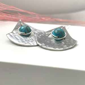 Pendientes Colgantes Bohemios de Plata de Ley 925 con Labradorita Natural de 7 mm, Joyería Vintage con Piedras Preciosas, Regalos de Piedra Natal - Product Image 2