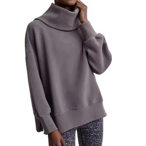 Sudaderas Largas y Gruesas para Mujer, con Bordado Personalizado, Cuello Alto, Logotipo Frontal, Ecológicas, Transpirables, para Todas las Temporadas - Product Image 6