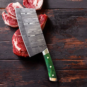 Couteau de cuisine de haute qualité en acier Damas personnalisé, manche en bois, écologique, passe au lave-vaisselle, design moderne - Product Image 5