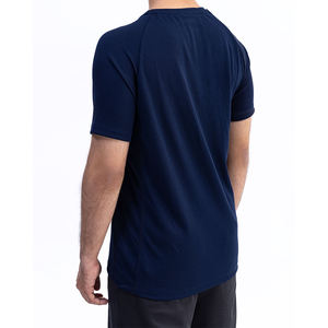 Hombres gimnasio secado rápido cuatro vías estiramiento Regular Fit camiseta ejercicio Activewear Atlético Fitness deporte manga corta Camisetas - Product Image 3