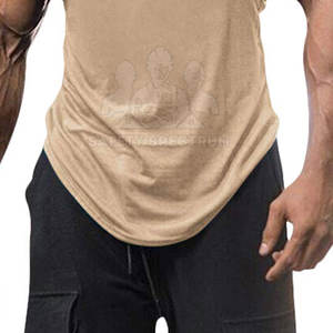 OEM Service Latest Design Oversize Casual Breathable Quick Dry Eco-Friendly Knitted 100% Cotton Stringer <b>Vest</b> for <b>Men</b> High - Product Image 2