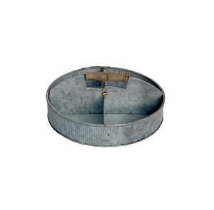 El mejor diseño simple Bandeja galvanizada con mango de madera Tamaño personalizado Forma cuadrada 4 divisores para organizar fruta seca Servicio dulce - Product Image 1