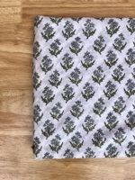 Tissu imprimé à la main, tissu en coton pur, imprimé floral grenade, tissu en coton indien fait main, tissu en coton biologique