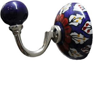 Customized Handmade Metal Blue Flower Art Work <b>Hook</b> <b>Wall</b> Decorative Hanger <b>Wall</b> Mounted <b>Hook</b> <b>for</b> Cloth Keys Towel - Product Image 1