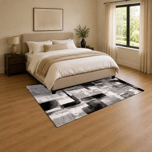 <b>RUGS</b> DEPOT LXDP-0844 Wholesale Grey Silver Modern Vintage Digital Printed Machine Washable Chenille Area <b>Rug</b> <b>Non</b> <b>Slip</b> - Product Image 3