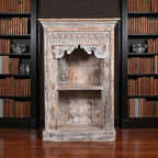 Étagère à livres en bois traditionnelle, étagère à livres vintage, élégance artisanale, salon, décoration à assortir - MOQ 1 conteneur uniquement - Product Image 2