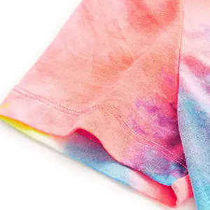 2024 venta al por mayor de cuello redondo de manga corta Casual Multicolor Crop Top camiseta para mujeres con logotipo propio - Product Image 5