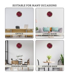 Relojes de pared con aguja de cuarzo de una sola cara, diseño moderno, funcionamiento silencioso, alimentado por batería para sala de estar, oficina, decoración interior - Product Image 5