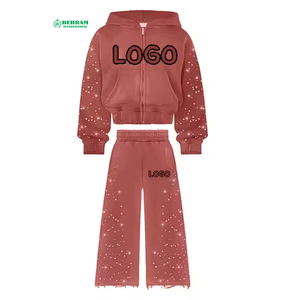 Conjunto Deportivo con Capucha para Mujer BEHRAM INTERNATIONAL, Estampado Brillante, Cierre de Cremallera en Manga Larga, Corte Holgado, Ropa Casual de Otoño - Product Image 5