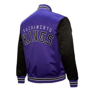 Blouson de baseball Letterman original en satin pour hommes avec logo personnalisé support de broderie OEM pour la saison d'hiver - Product Image 6
