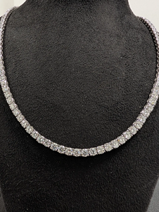 Collar de Tenis con Diamantes Cultivados en Laboratorio, Certificado SGL, Oro Sólido de 14K (Disponible en 7.00 CTW, 10.00 CTW, 12.00 CTW, 15.00 CTW) - Product Image 2