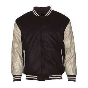 Men's High School Baseball Varsity Letter Patch Jacket Casual Street Wear with Stand Collar Stylish Varsity Jackets - Product Image 1