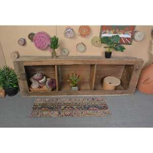 Alfombra turca vintage Bohemia beige 2,7x3,6 pies clásica área grande rectángulo diseño de retazos lana felpa pila látex para pasillo - Product Image 3