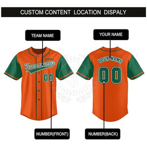 Nouveau style Maillot de baseball sportif pour homme respirant 100% polyester Vente directe d'usine Manches courtes - Product Image 4