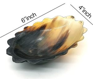 Plateau à fruits secs en corne écologique, plateau décoratif de table à manger, plateau fonctionnel pour servir des collations, plateau tout-en-un - Product Image 2