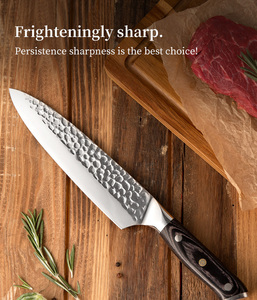 มีดเชฟสแตนเลสพร้อมด้ามจับ pakkawood สำหรับมีดเชฟในครัวที่บ้าน - Product Image 3