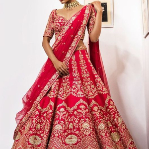 DAZZLING--DESIGN ของอินเดีย/ปากีสถาน KOTI กับ LEHENGA-BRIDAL ชุดประดับประดา DABKA,หินลูกปัดแก้วทำงานสำหรับงานแต่งงาน @ 2022 - Product Image 1