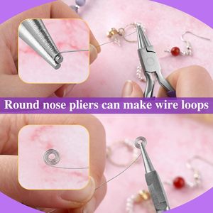 Mini alicates duraderos de punta redonda de acero inoxidable, herramientas pequeñas de fabricación de joyas de 3 pulgadas para doblar el alambre, pedidos de OEM artesanales DIY - Product Image 2