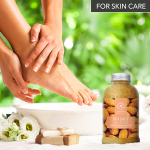 Aromatika Sal de Baño Natural de Almendras 600g con Cristales de Canela y Aceites Esenciales de Cedro para Alivio del Estrés y Cuidado Corporal Relajante (Envase de Plástico) - Product Image 5