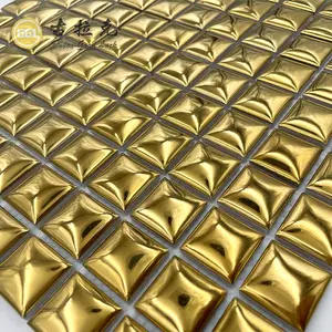 goodluck 3d gold ceramic mosaic tile for kitchen backsplash