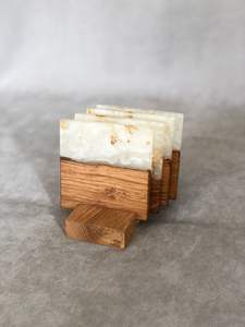 Posavasos personalizado de resina epoxi y madera, posavasos de forma octogonal, posavasos para el hogar y la cocina, posavasos para decoración de mesa, suministro de cocina - Product Image 4