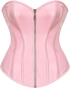 Corset ivoire sur le buste avec fermeture à l'avant |   Corset haut de gamme de style gothique steampunk, personnalisable, pour le modelage du corps, à porter tous les jours - Product Image 1