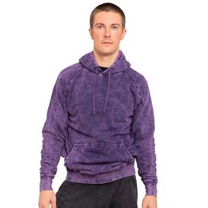 Gran oferta, Sudadera con capucha de gran tamaño lavada con ácido púrpura para hombre, logotipo de marca personalizado, sudaderas con capucha Vintage de lana GSM 480, sudaderas con capucha desteñidas al sol - Product Image 2