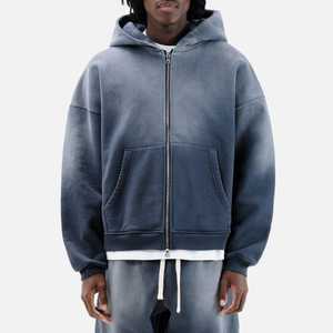 Sudadera con Capucha para Hombre, Estilo Holgado, 100% Algodón, Lavado Vintage, Logotipo Personalizado, Impresión Serigráfica, Bordado - Product Image 3